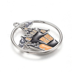 Halloween Theme Alloy Enamel Pendants&nbsp;X-ENAM-J649-12P-02