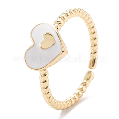 Brass Enamel Cuff Rings&nbsp;RJEW-I077-05G