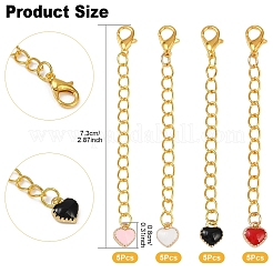 20Pcs 4 Colors Alloy Enamel Pendant Decoration&nbsp;HJEW-YW00070