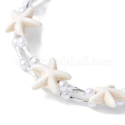 Synthetic Turquoise Beaded Bangles&nbsp;BJEW-JB11588-02