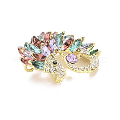 Rhinestone Hedgehog Badge&nbsp;JEWB-E013-02G-03