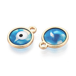 Epoxy Resin Enamel Evil Eye Charms&nbsp;RESI-T045-031B-02