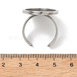 304 Stainless Steel Cuff Ring Findings&nbsp;STAS-B126-10B-P