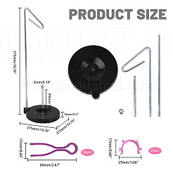 2 Sets Plastic & Stainless Steel & Iron Adjustable Embroidery Floss Bobbin Rack&nbsp;DIY-FG0004-83