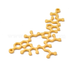 ステンレスペンダント201個  分子構造のチャーム  ゴールドカラー  25.5x42x1mm  穴：1mm&nbsp;STAS-E175-09G