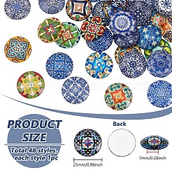 1Set Glass Cabochons&nbsp;GLAA-PH0004-07