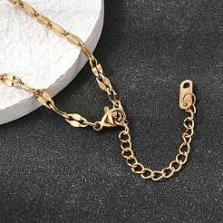 4MM Unisex 304 Stainless Steel Dapped Chain Necklaces&nbsp;NJEW-P356-09G