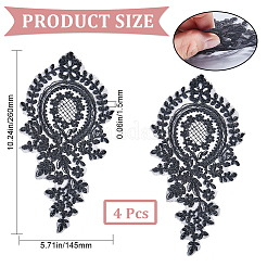 Polyester Embroidery Flower Lace Appliques&nbsp;DIY-WH0409-61