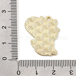 クリスマス合金エナメルペンダント  鹿のチャーム  ゴールドカラー  キャンディー杖チャーム  25x21.5x1.5mm  穴：2mm&nbsp;AL-CBA5CD4-02G-04