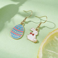 Easter Themed Alloy Enamel Dangle Earrings&nbsp;EJEW-JE05497-01