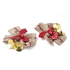 Christmas Polyester Bowknot Ornament Accessories&nbsp;DIY-K062-01G-03