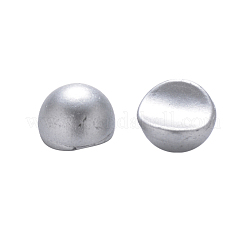 ABSプラスチックパール調カボション  ネイルアートの装飾の付属品  マットなスタイル  半円  銀  8x5mm&nbsp;MRMJ-Q092-8mm-A01