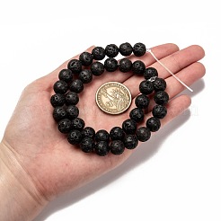 Natural Lava Rock Round Bead Strands&nbsp;G-M169-10mm-03