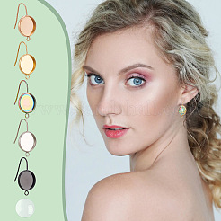 DIY Blank Dome 304 Stainless Steel Dangle Earrings Making Finding Kits&nbsp;DIY-AN0001-08