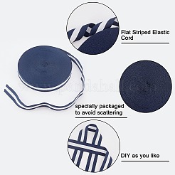 フラットストライプグログランポリエステルリボン  ウェビング衣類縫製アクセサリー  マリンブルー  25mm&nbsp;EC-WH0003-13-A06