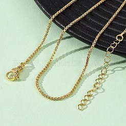 1.5mm真鍮ベネチアンチェーンネックレス  ラックめっき  鉛フリー＆カドミウムフリー  長持ちメッキ  18KGP本金メッキ  16.26インチ（41.3cm）&nbsp;NJEW-C094-04G