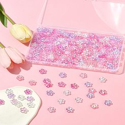 216個 6種類の透明アクリルビーズ  プラム  ABカラーメッキ  ミックスカラー  13.5x14.5x4.5mm  穴：1.8mm  約36個/スタイル&nbsp;PACR-FS0001-05