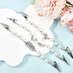 3Pcs 3 Styles Platinum Alloy Sweater Clips&nbsp;AJEW-GF0011-39