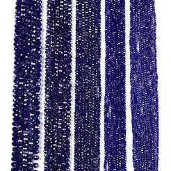 電気メッキガラスビーズセット  ABカラーメッキ  多面カット  ロンデル  ブルー  3.5~3.8x3mm  穴：0.8~1mm  約105~110個/連  29~31cm&nbsp;EGLA-A044-T3mm-B06