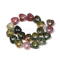 天然石瑪瑙ビーズ連売り  中空の心  10x10x3~4mm  穴：1mm  約20個/連  7.48インチ（19cm）&nbsp;G-N342-89A