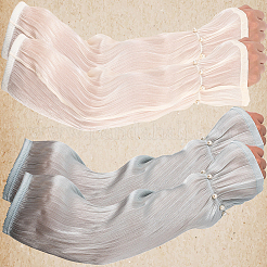 2 Pairs 2 Colors Glazed Gauze Long Oversleeves&nbsp;AJEW-CY0001-22A