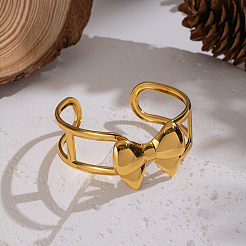 Bowknot 304 Stainless Steel Open Cuff Bangles&nbsp;MR5902