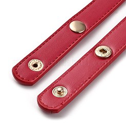 Puレザーバッグハンドル  鉄のスナップボタン付き  レッド  62x1.95x0.6cm&nbsp;DIY-B067-01G-05