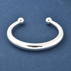 304ステンレススチール製カフバングル  女性用オープンバングル  銀  内径：2-1/2インチ（6.2cm）  9~10 mm幅&nbsp;BJEW-S161-08S-1