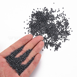 ガラスシリンダービーズ  シードビーズ  焼き付け塗料  丸い穴  スレートブルー  1.5~2x1~2mm  穴：0.8mm  約45000個/袋  約1ポンド/バッグ&nbsp;SEED-S047-A-012