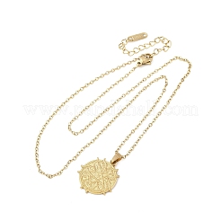 悪魔のヤギの五芒星 304 ステンレス ペンダント ネックレス  イオンプレーティング（ip）  18KGP本金メッキ  17.95インチ（45.6cm）&nbsp;NJEW-M096-39G