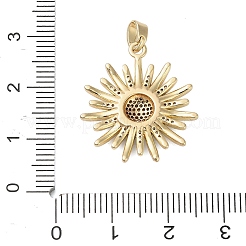 Brass Micro Pave Cubic Zirconia Pendants&nbsp;KK-P329-02A