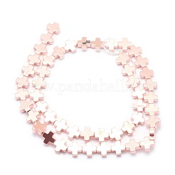Electroplate Non-magnetic Synthetic Hematite Beads Strands&nbsp;G-L485-09A-RG