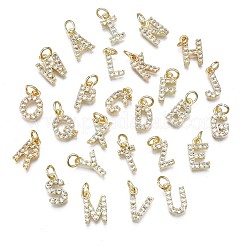 Brass Micro Pave Clear Cubic Zirconia Charms&nbsp;KK-N241-001-NR