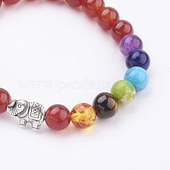 Natural Agate Stretch Bracelets&nbsp;BJEW-P180-A03