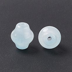 不透明なガラスビーズ  ランタン  ライトスカイブルー  9x8mm  穴：1.5mm&nbsp;GLAA-F117-04D
