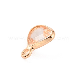 Faceted Glass Pendants&nbsp;GLAA-WH0030-13KCG-04