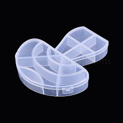 秋のキノコ14グリッドプラスチックビーズ収納容器（ヒンジ付き蓋付き）  透明  17.7x15.8x2.5cm&nbsp;CON-T001-09