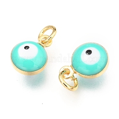 Brass Enamel Charms&nbsp;KK-B024-02G-C