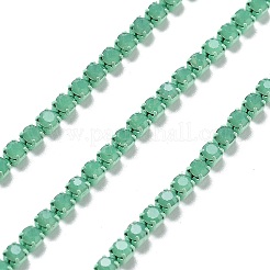 鉄ラインストーンガラスカップチェーン  スプールで  光azore  2x2~2.5x2mm  約16.40フィート（5m）/ロール&nbsp;CH-U001-01I