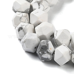 天然ハウライトスターカットラウンドビーズ連売り  多面カット  7~12x7~10x7~12mm  穴：1.2mm  約25~26個/連  8.39''~8.62''（21.3~21.9センチメートル）&nbsp;G-M418-C16-01