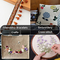 ポリエステル刺繍糸6束  クロスステッチの糸  ダークオレンジ  1mm  約8.75ヤード（8m）/バンドル&nbsp;OCOR-YW0001-25A