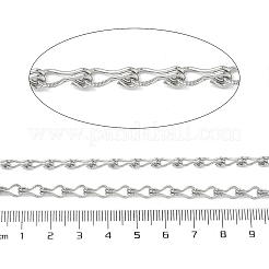 304ステンレススチールティアドロップリンクチェーン  溶接されていない  スプールで  ステンレス鋼色  9.5x4.5x2.5mm&nbsp;CHS-G043-01P