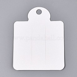 ヘアクリップ収納用の厚紙製ジュエリーディスプレイカード  女の子と長方形  カラフル  9.8x7.5x0.05cm  穴：8.5mm&nbsp;CDIS-N004-09