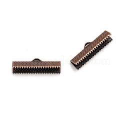 混合鉄リボンカシメエンドパーツ  ミックスカラー  8x25mm  穴：1mm  約230個/200g&nbsp;E182Y-M