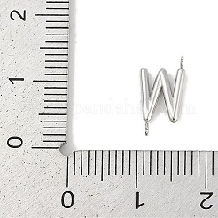 304 Stainless Steel Letter Connector Charms&nbsp;STAS-M108-01P-23