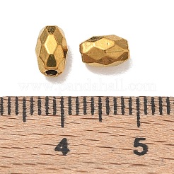 304ステンレススチールビーズ  多面カット  ライス  イオンプレーティング（ip）  18KGP本金メッキ  6.5x4mm  穴：1.4mm&nbsp;SA-CBA740F-34G