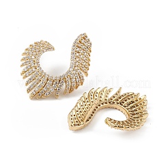 Clear Cubic Zirconia Wing Stud Earrings&nbsp;EJEW-L234-075G