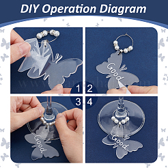 Acrylic Wine Glass Charms&nbsp;AJEW-AB00186