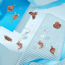 36Pcs 6 Style Ocean Transparent Acrylic Pendants&nbsp;OACR-DC0001-17