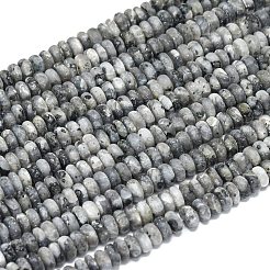 天然石ラブラドライトビーズ連売り  艶消し  ロンデル  4x2mm  穴：0.9mm  約167~173個/連  15.16~15.35インチ（38.5~39cm）&nbsp;G-P575-A50-4x2mm
